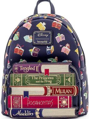 Chic Disney Princess All Over Print Double Strap Shoulder Bag Purse for Women